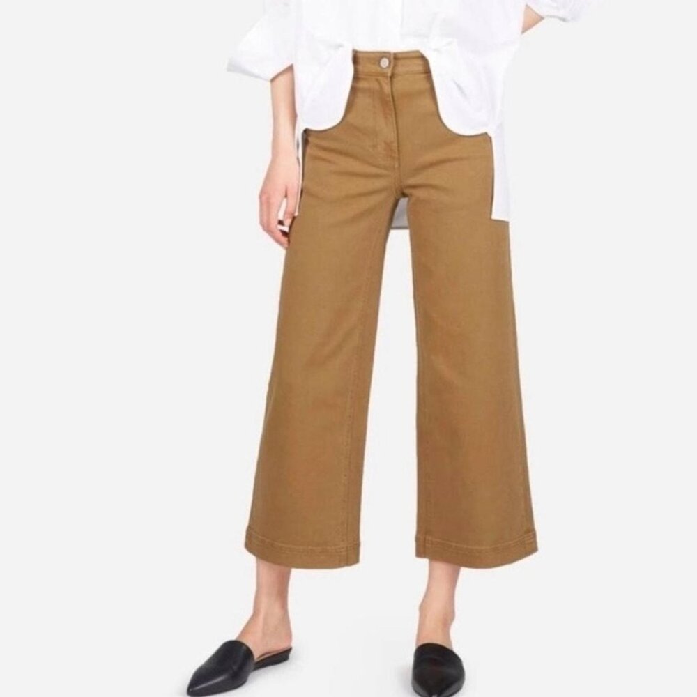 Everlane Wide-Leg Crop Pant in Ochre